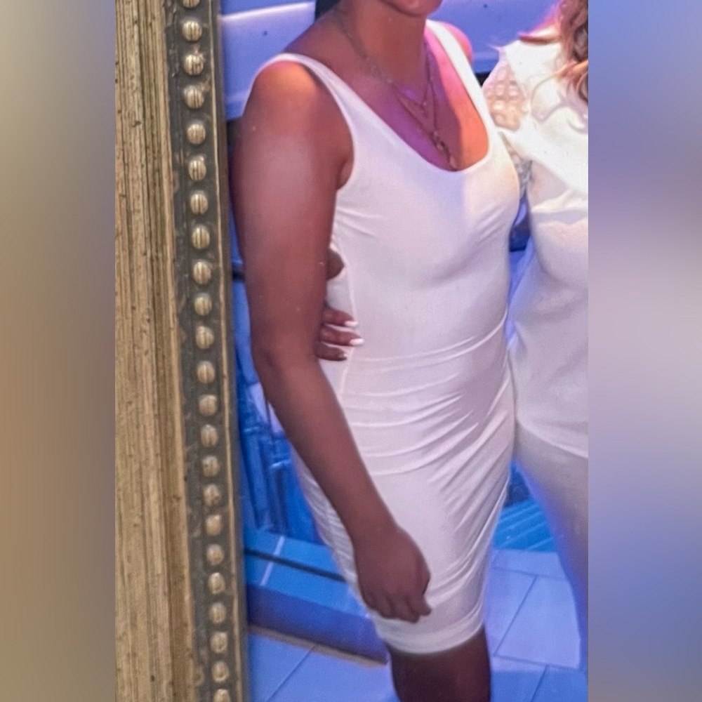 Fashion Nova Backless White Dress